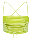Cropped Top With Adjustable Straps In Celery Green