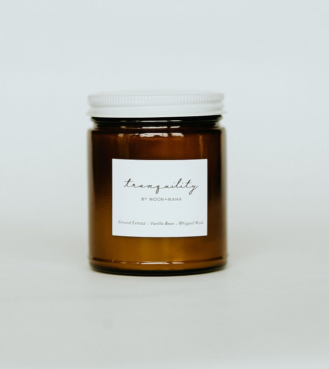 Tranquility Candle | Almond Extract, Vanilla Bean + Whipped Musk | 9oz