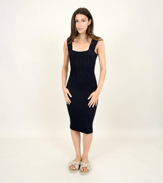 Cassira Knit Tank Dress In Black Krush Clothing Boutique Cassira Knit Tank Dress In Black Krush Clothing Boutique