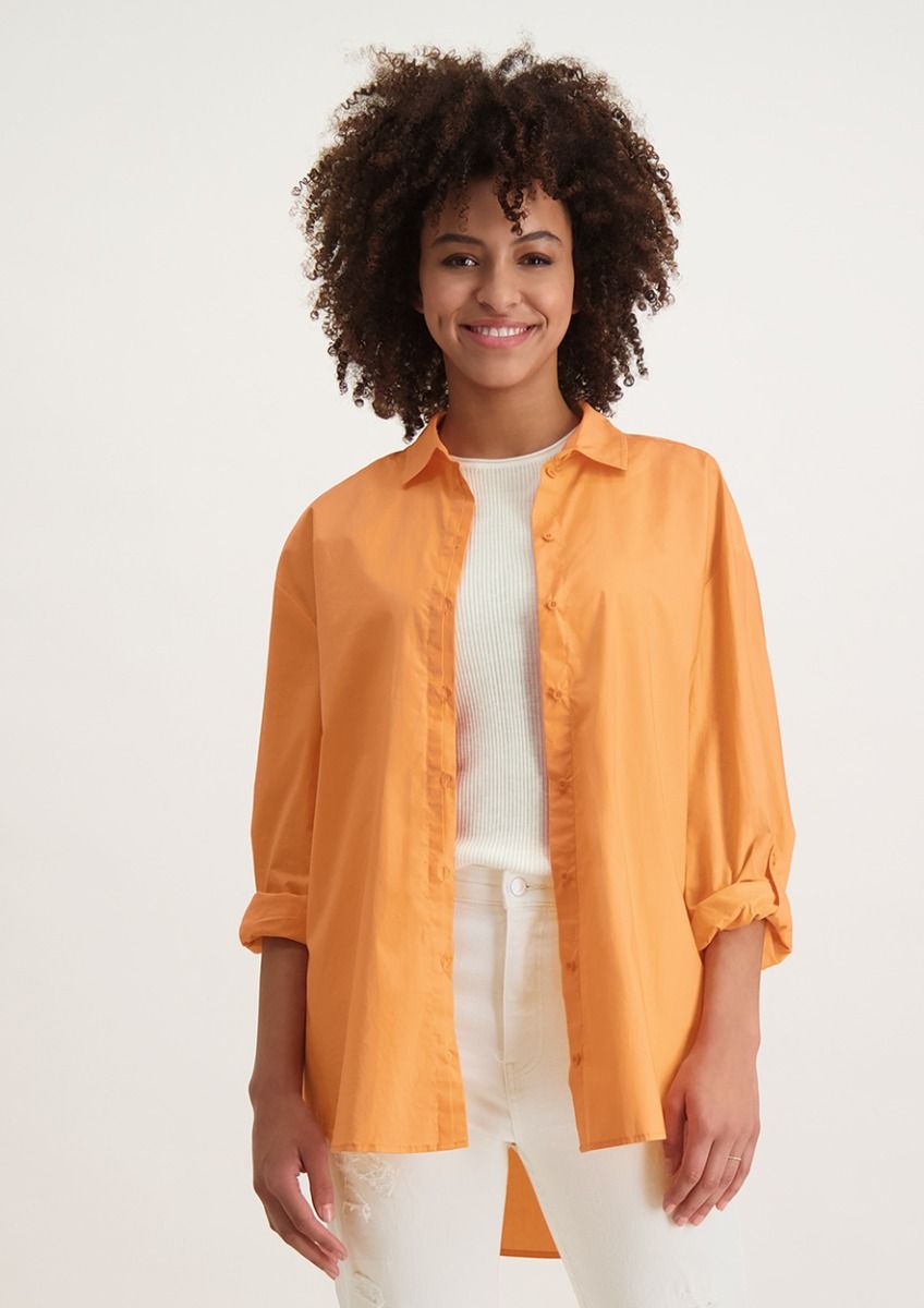 Harper Blouse In Light Orange