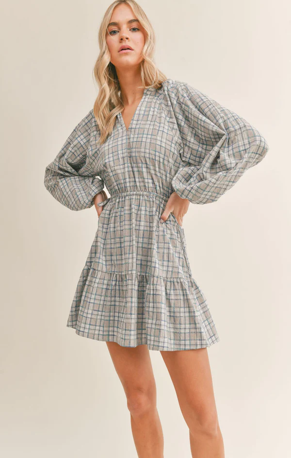 Making Memories Plaid Mini Dress