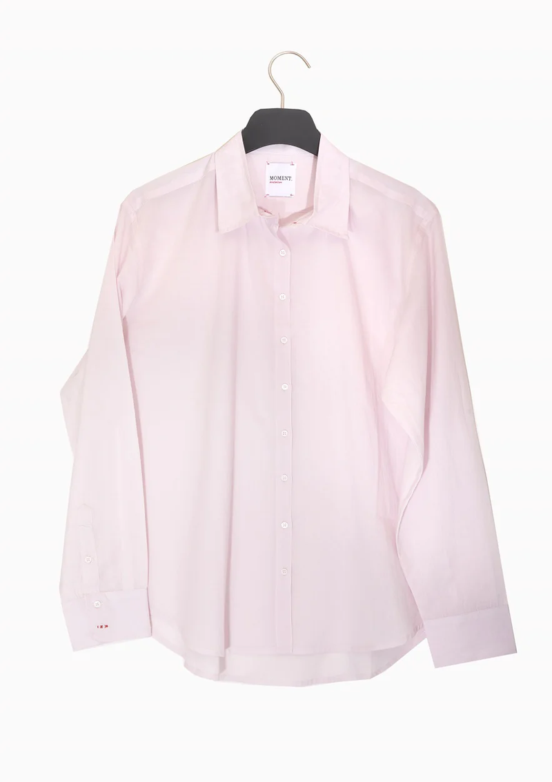 Lightweight Cotton Button Up in Baby Pink