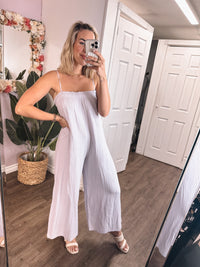 Crinkle Jumpsuit In Lilac