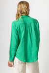 Long Sleeve Button Down in Kelly Green