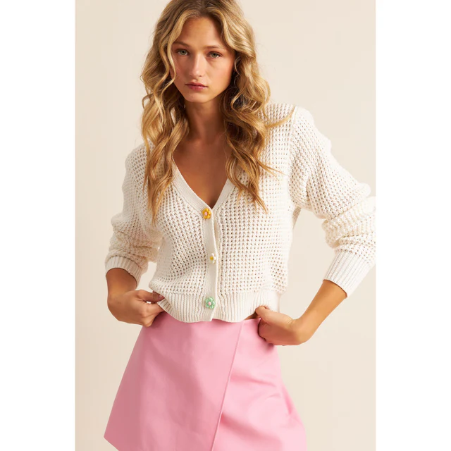 Ollie Cardigan In White