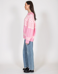 Fair Isle Knit Sweater | Bubblegum
