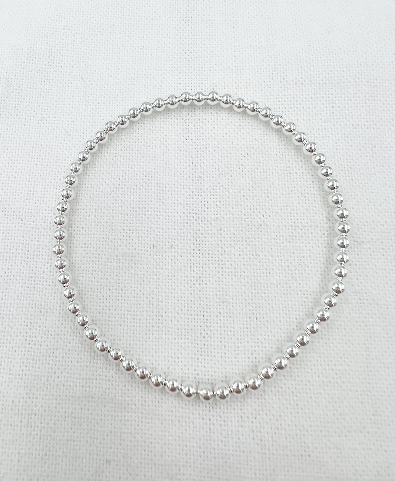 Sterling Silver Bead Bracelet | LEAVE-ON
