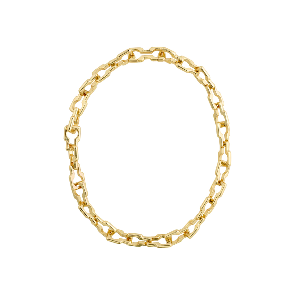 LIVE recycled keyhole-chain necklace gold-plated