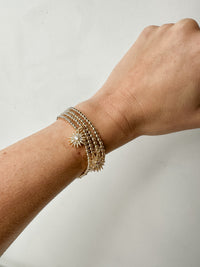 14K Gold Filled Bracelet with Sun Charm | KRUSH x SASKIA | Leave On