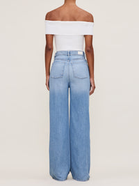 Hepburn Wide Leg High Rise 32" Jeans in River Bank