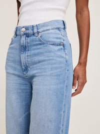 Hepburn Wide Leg High Rise 32" Jeans in River Bank