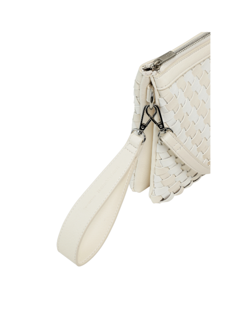 Bag08CB Crossbody Bag in Milk Creme Metallic White