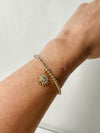 14K Gold Filled Bracelet with Sun Charm | KRUSH x SASKIA | Leave On