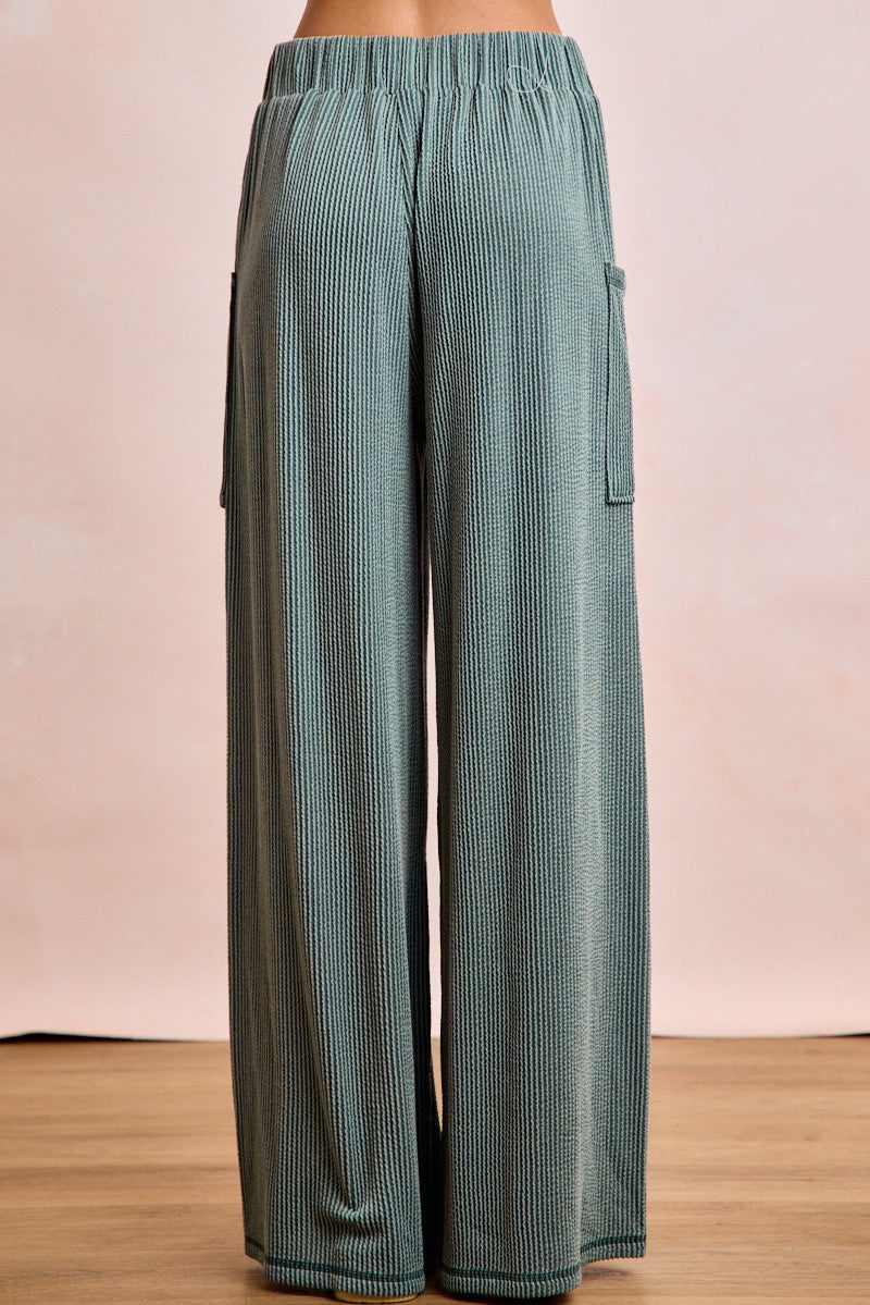 Miranda Rib Set in Dark Sage