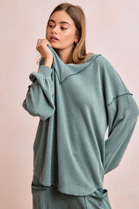 Miranda Rib Set in Dark Sage