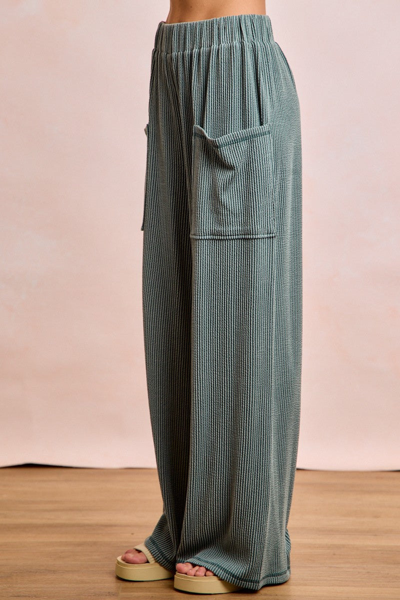 Miranda Rib Set in Dark Sage