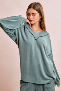 Miranda Rib Set in Dark Sage