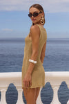 Ariya Mini Dress in Gold