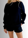Everyday Waffle Short Set in Black