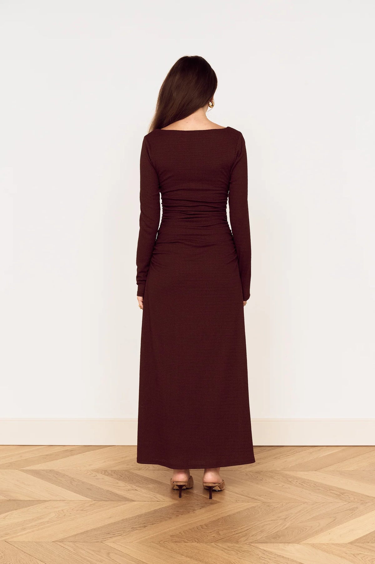 Hudson Midi Dress in Chocolate