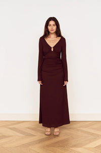 Hudson Midi Dress in Chocolate