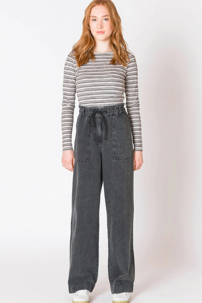 Andie Denim Pant in Washed Black