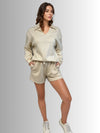 Lana Short Set in Ivory | Luxeflow Fabric