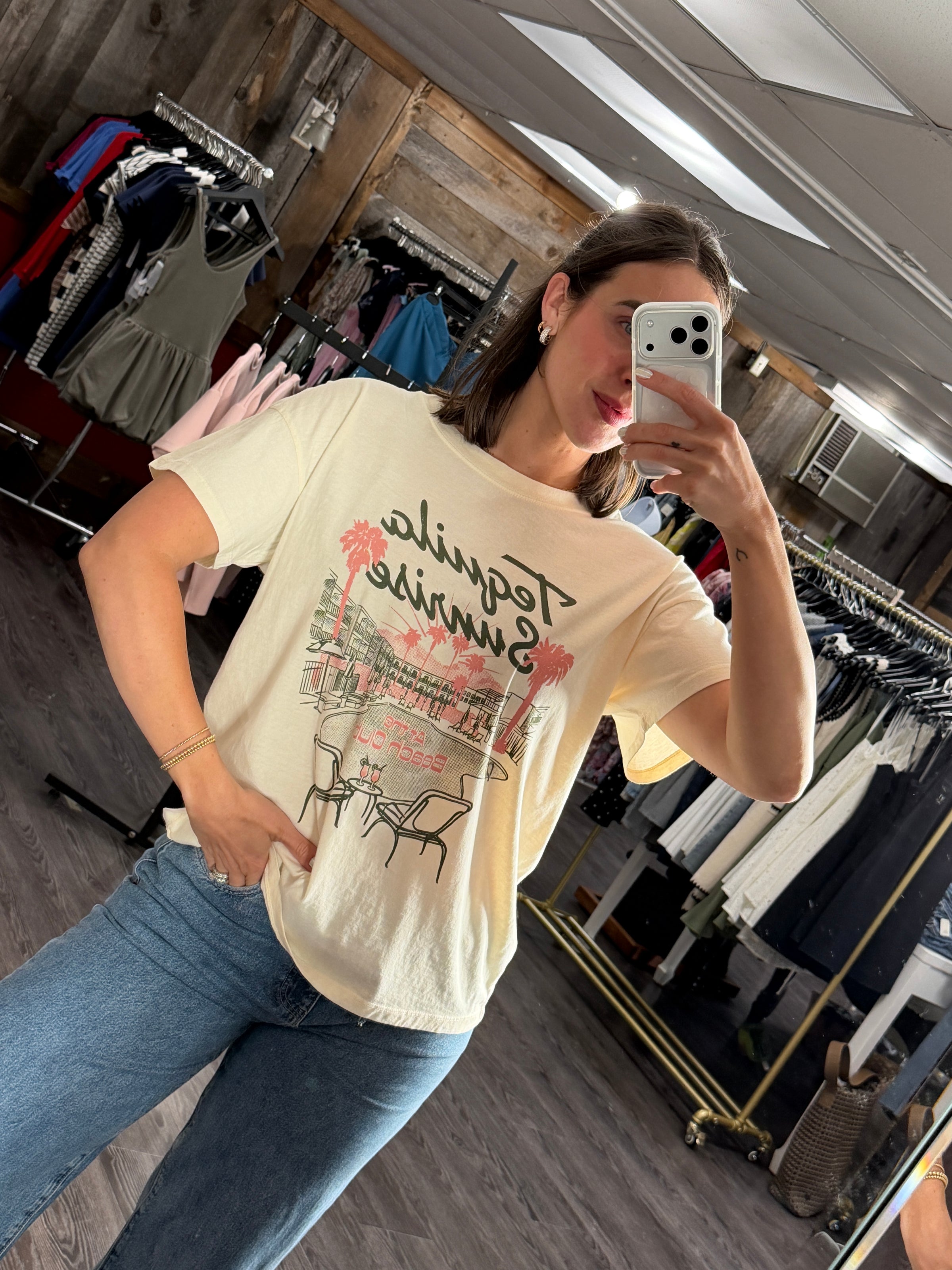 Tequila Sunrise Oversized Tee