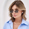 Gold Frame Small Rectangular Sunglasses