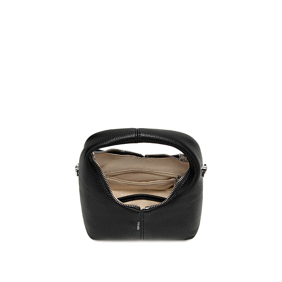 Circle Crossbody in Black Pebble