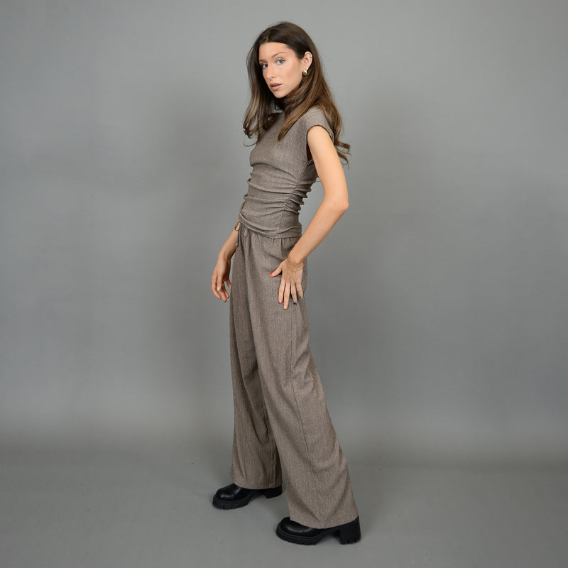 Pauleena Pant in Taupe Twist