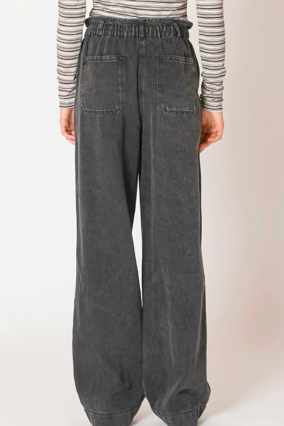 Andie Denim Pant in Washed Black