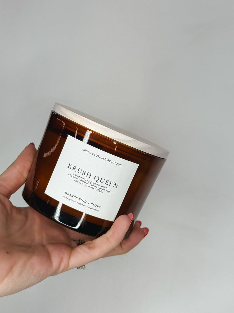 KRUSH QUEEN Candle | Orange Rind + Clove | 14oz