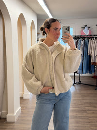 Poly Sherpa Jacket in Ivory