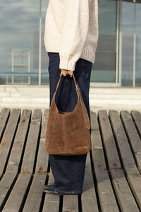 Claude Suede Shoulder Bag | Two Colours