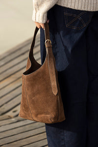 Claude Suede Shoulder Bag | Two Colours
