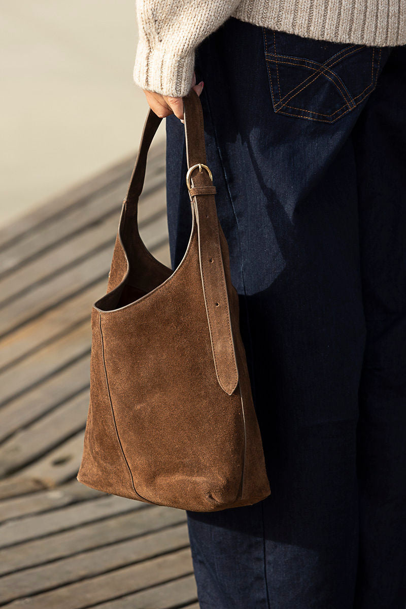 Claude Suede Shoulder Bag | Two Colours