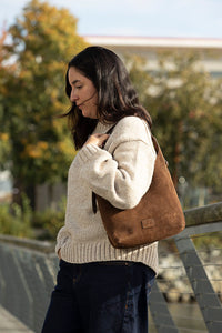 Claude Suede Shoulder Bag | Two Colours