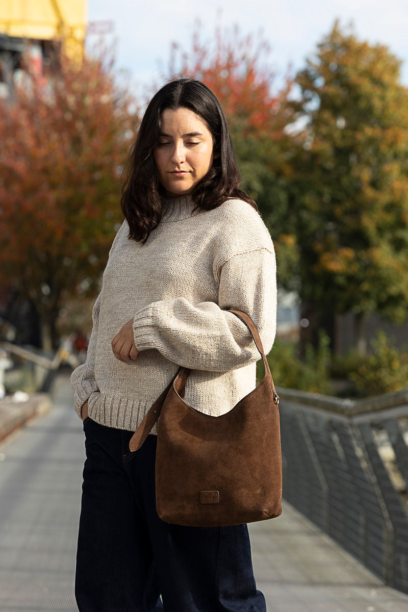 Claude Suede Shoulder Bag | Two Colours
