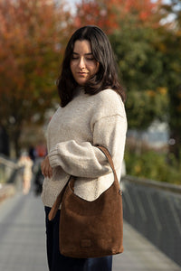 Claude Suede Shoulder Bag | Two Colours
