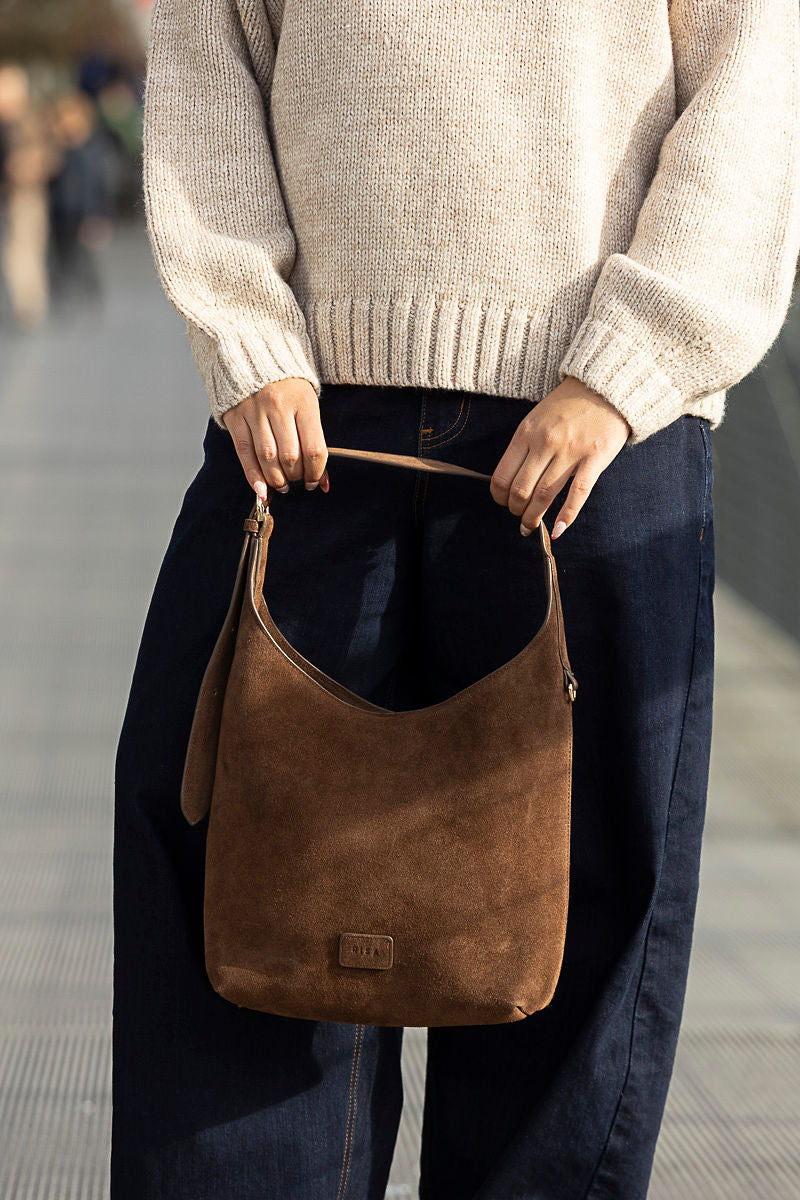 Claude Suede Shoulder Bag | Two Colours