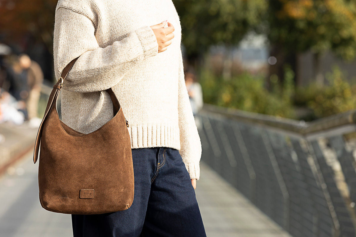 Claude Suede Shoulder Bag | Two Colours