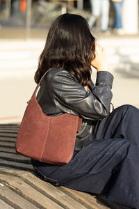 Claude Suede Shoulder Bag | Two Colours