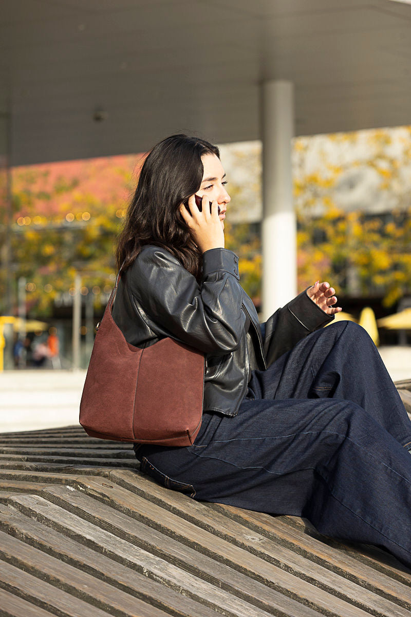 Claude Suede Shoulder Bag | Two Colours