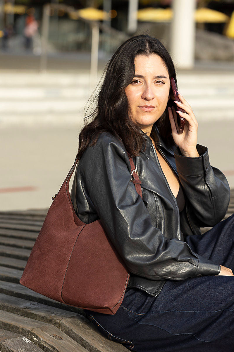 Claude Suede Shoulder Bag | Two Colours