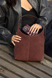 Claude Suede Shoulder Bag | Two Colours