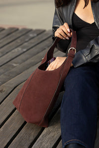 Claude Suede Shoulder Bag | Two Colours