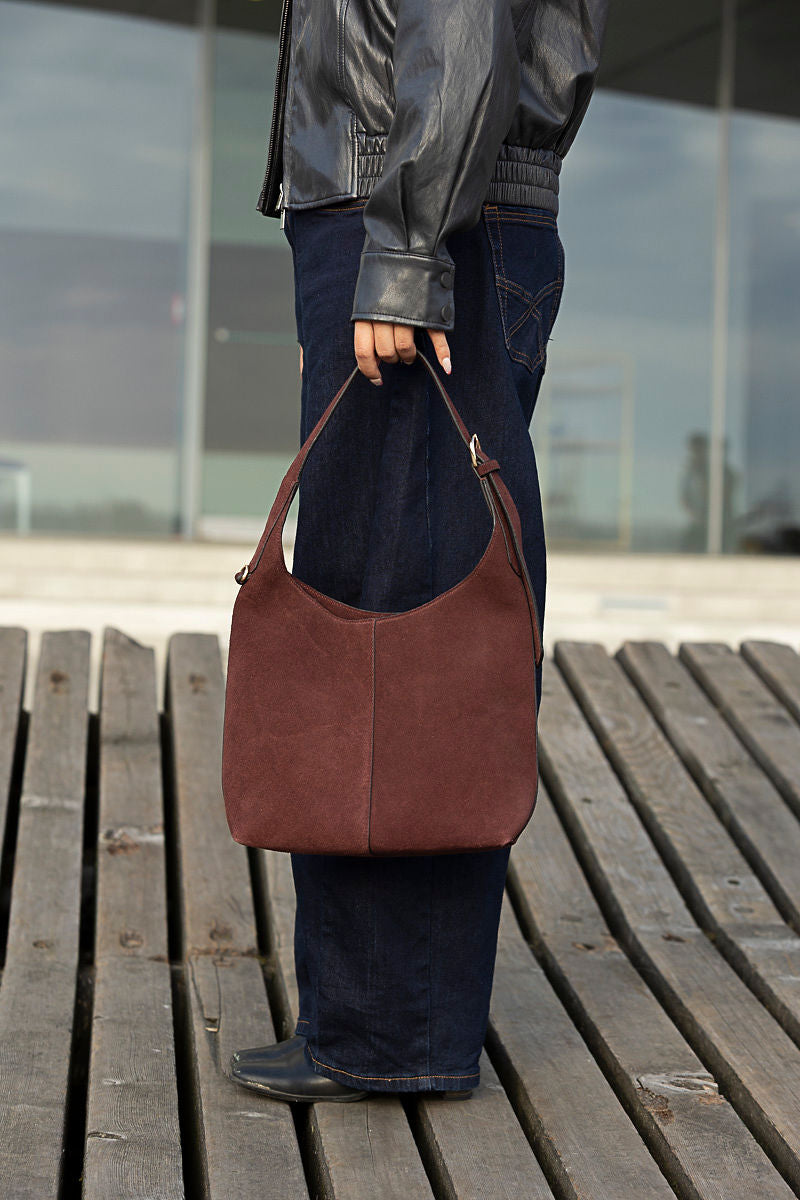 Claude Suede Shoulder Bag | Two Colours