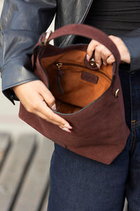 Claude Suede Shoulder Bag | Two Colours
