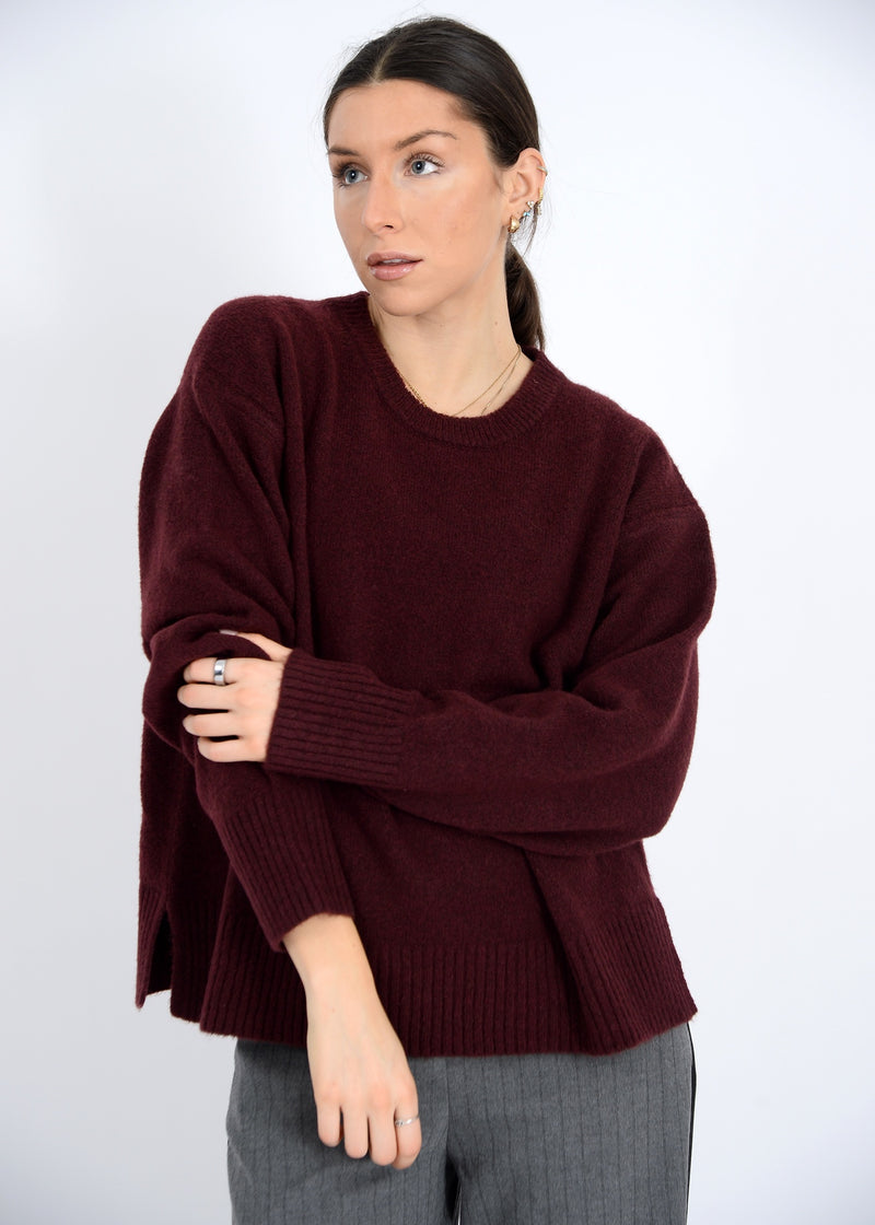Waverly Crew Neck | Maroon